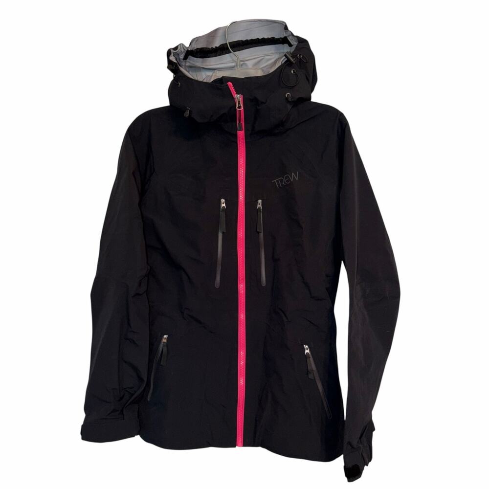 Trew Gear Stella Jacket Shell Solid Black Pink Zipper Noninsulated Women's Small